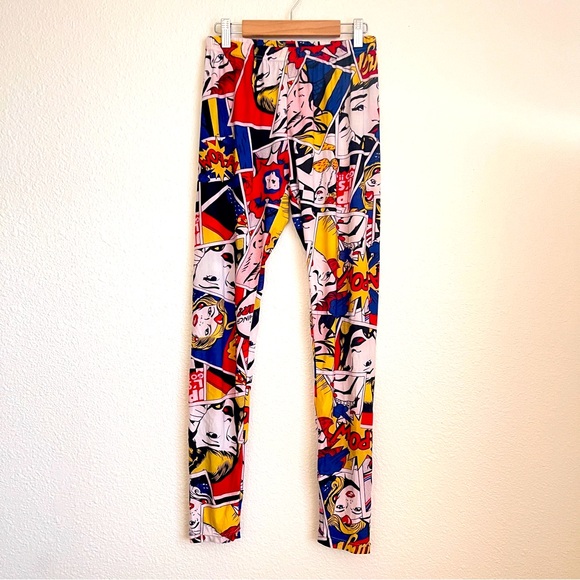Lichtenstein Comic Art Leggings Size M - Picture 1 of 9